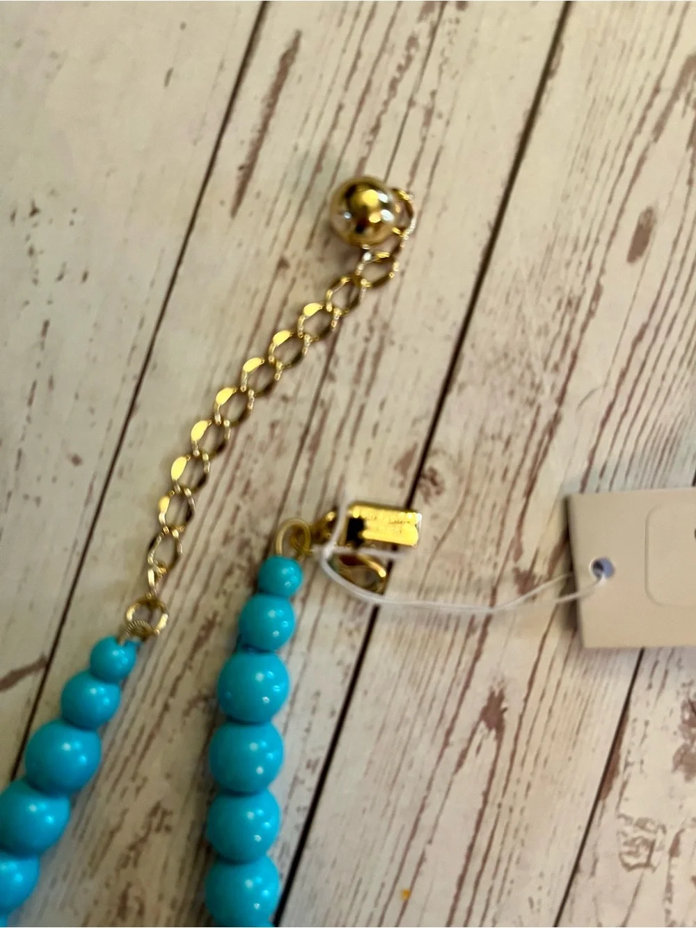 kate spade Boho Festival Turquoise Beaded Fringe Statement Necklace